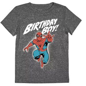 NEW Spiderman Birthday Boy T Shirt Size 8